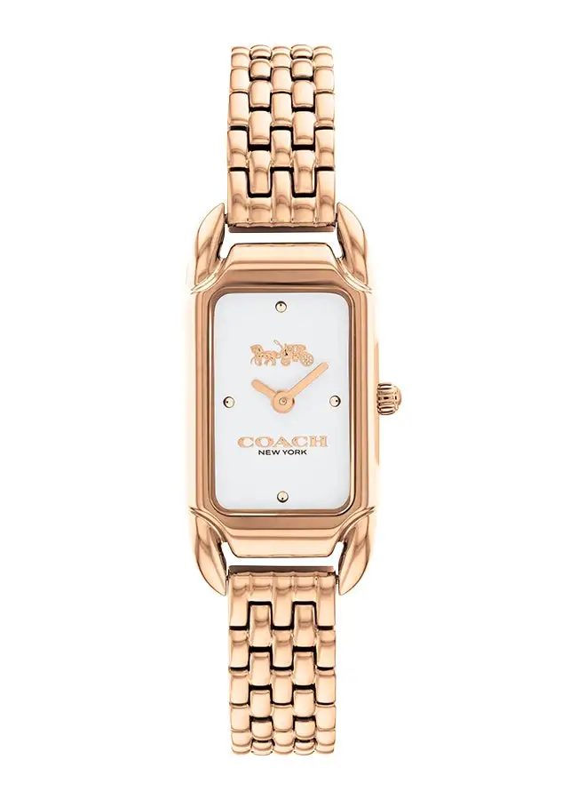 COACH Women's Analog Rectangle Shape Stainless Steel Wrist Watch 14504171 - 17.5 Mm