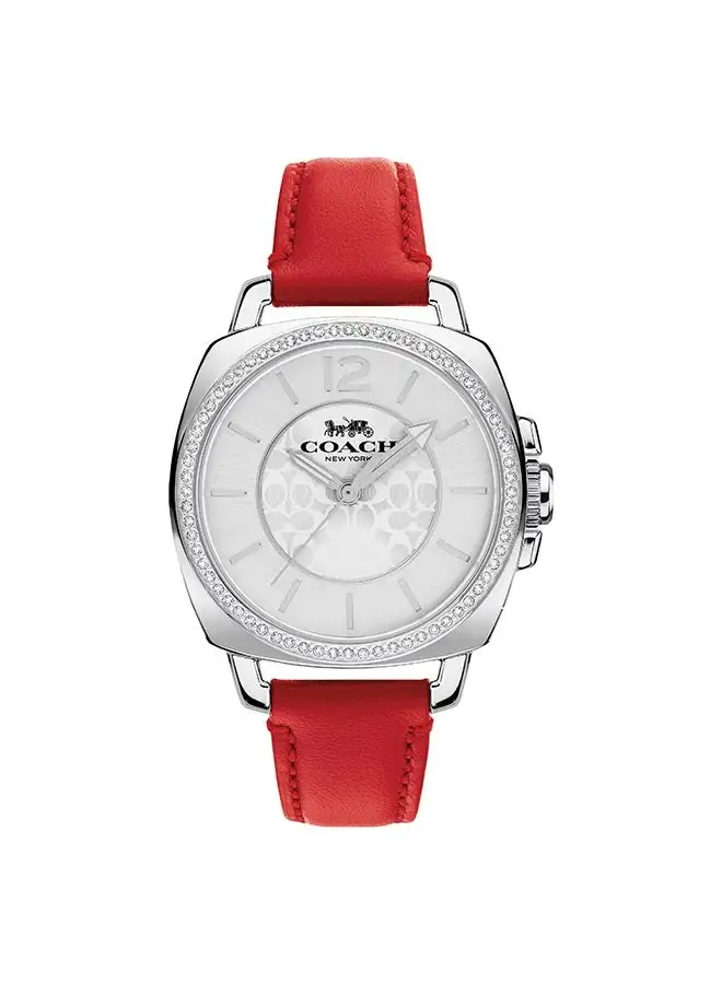 COACH Women's Analog Tonneau Shape Leather Wrist Watch 14503855 - 34 Mm