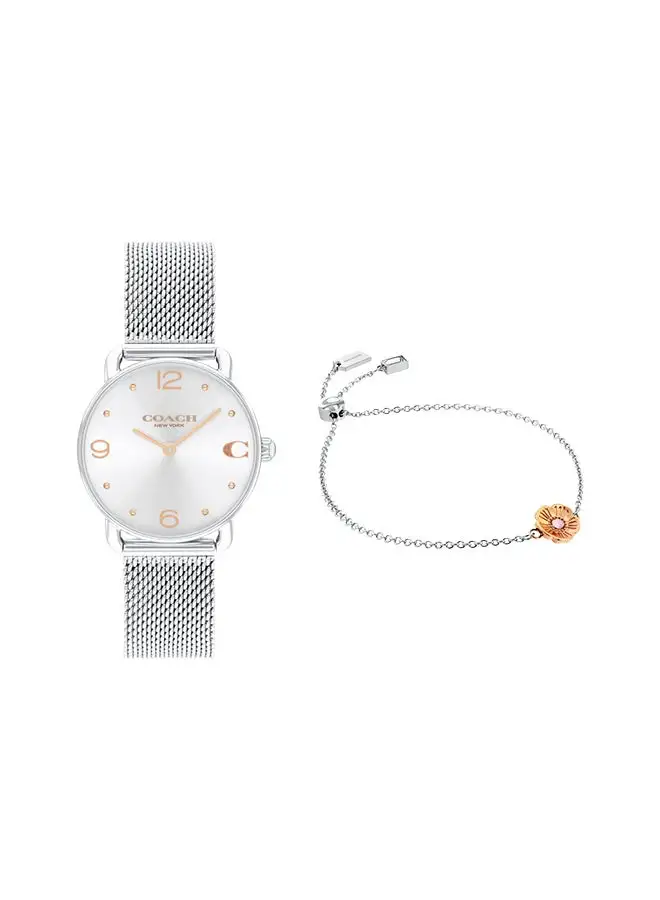COACH Women's Analog Round Shape Stainless Steel Wrist Watch 14000104 - 28 Mm