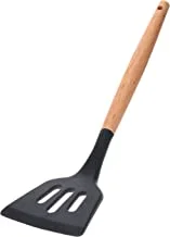 Bright Home Ladle with Wooden Handle Non-Stick Cooking Ladle With Hard Wood Handle, Silicone Kitchen Laddle BPA Free, Baking & Serving Wooden Cooking Spoon