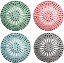 4Pieces Shower Drain Hair Catcher Sink Filter Non-Slip Shaped Silicon Bathtub Drain Cover Stoppers Home Kitchen Accessories