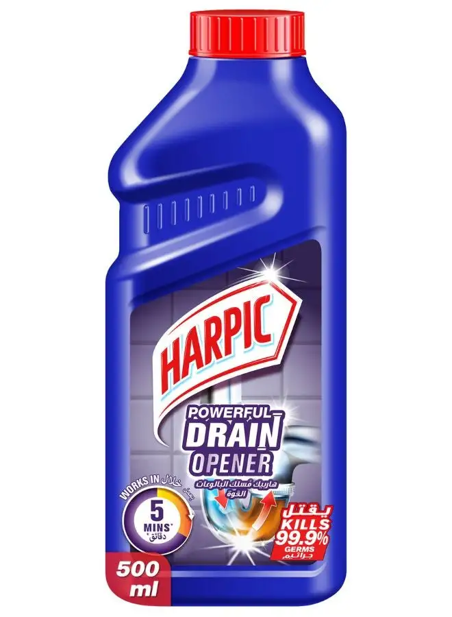 Harpic Powerful Drain Opener Cleaning Gel Blue/Red 500ml