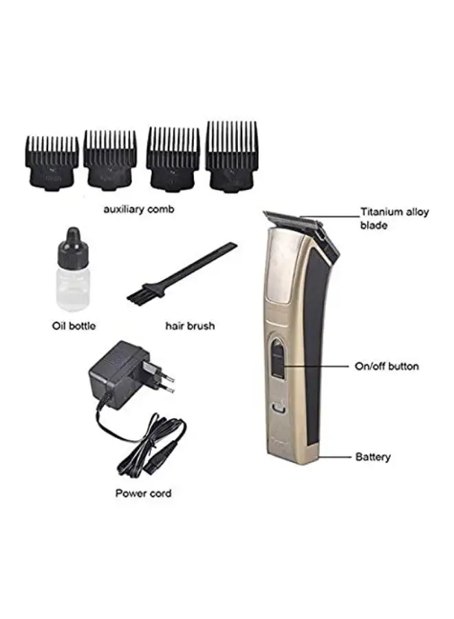 Kemei Km-5017 Rechargeable Hair Trimmer Gold