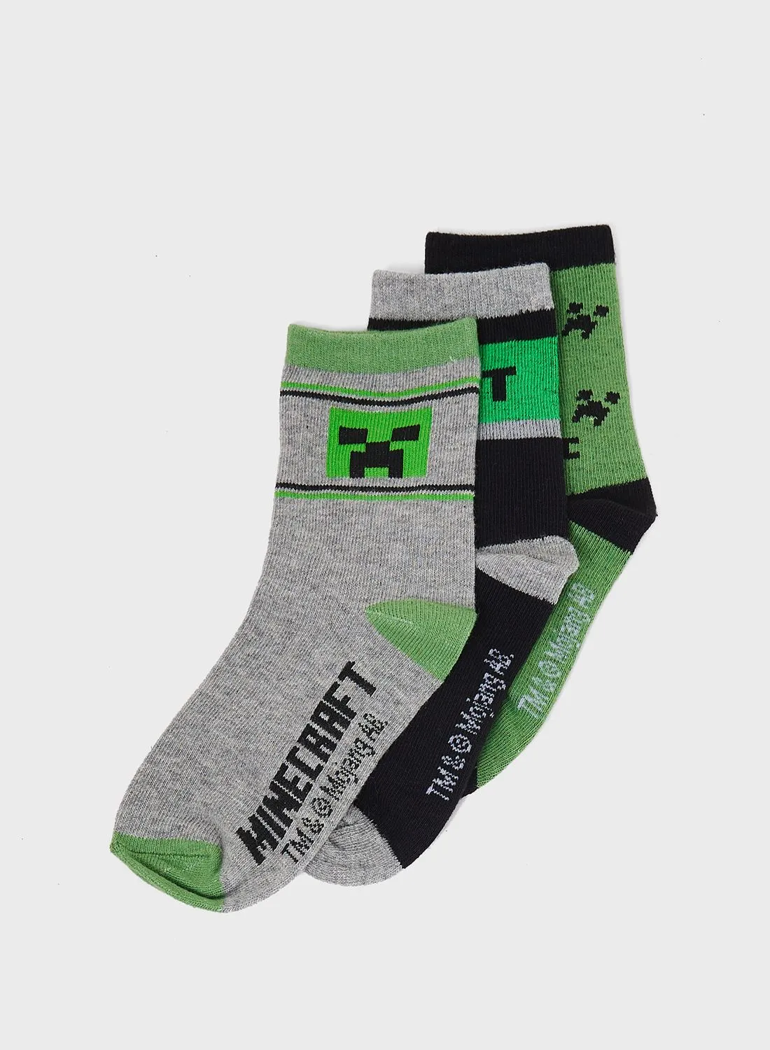 MINECRAFT Minecraft Pack Of 6 Printed Sockes