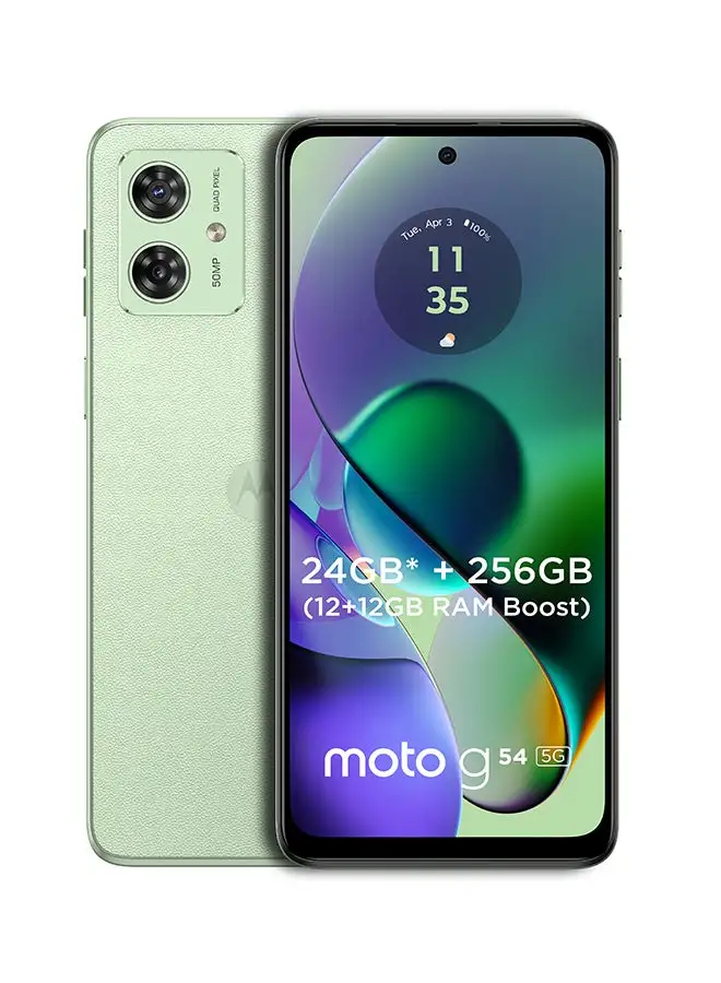 Motorola G54 Dual SIM Mint Green 12GB RAM 256GB 5G With NFC - Middle East Version