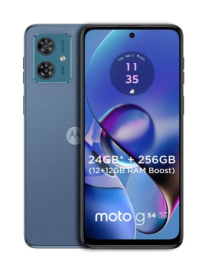 Motorola G54 Dual SIM Indigo Blue 12GB RAM 256GB 5G - Middle East Version
