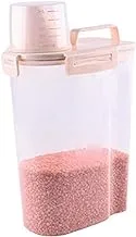 Rice And Cereal Storage Plastic Container With Pour Spout And Measuring Cup