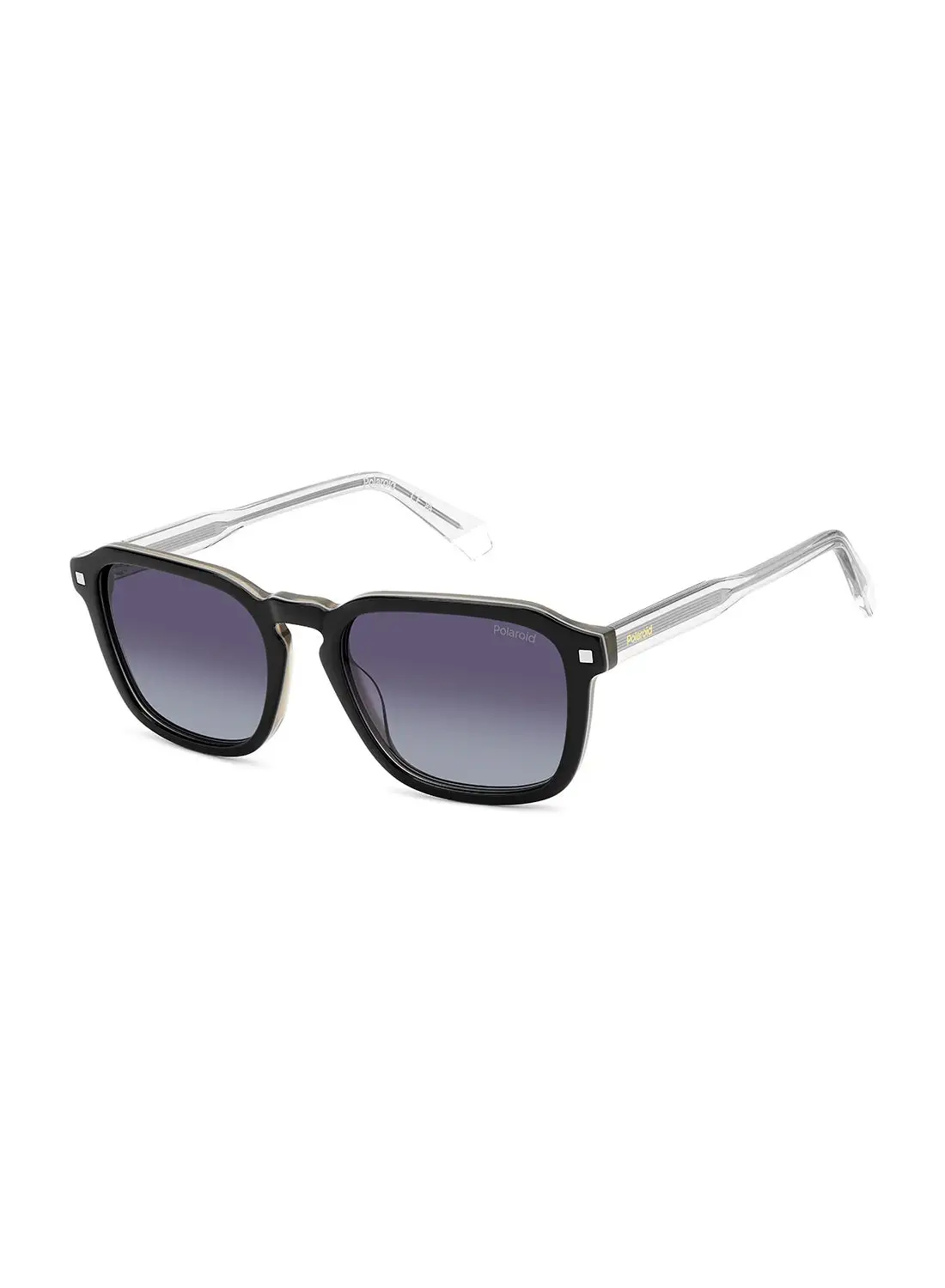 Polaroid Unisex Polarized Rectangular Sunglasses - Pld 4156/S/X Black Millimeter - Lens Size: 53 Mm