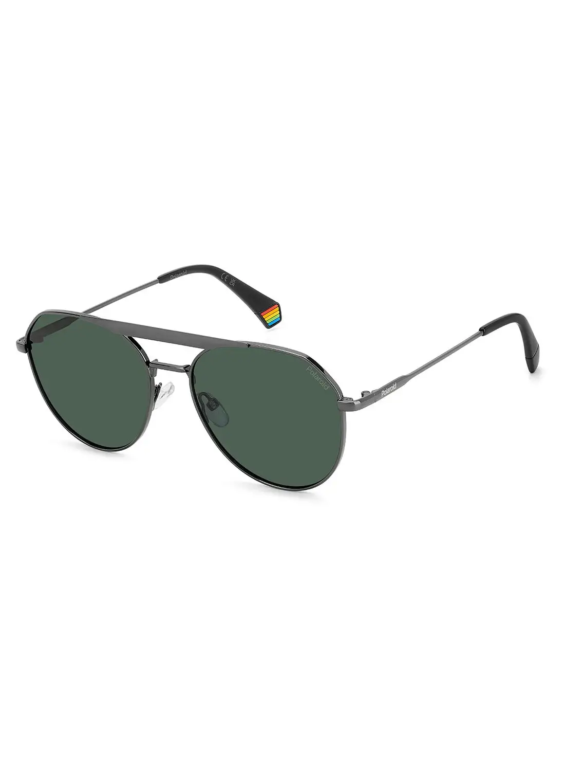 Polaroid Unisex Polarized Pilot Sunglasses - Pld 6211/S/X Grey Millimeter - Lens Size: 57 Mm