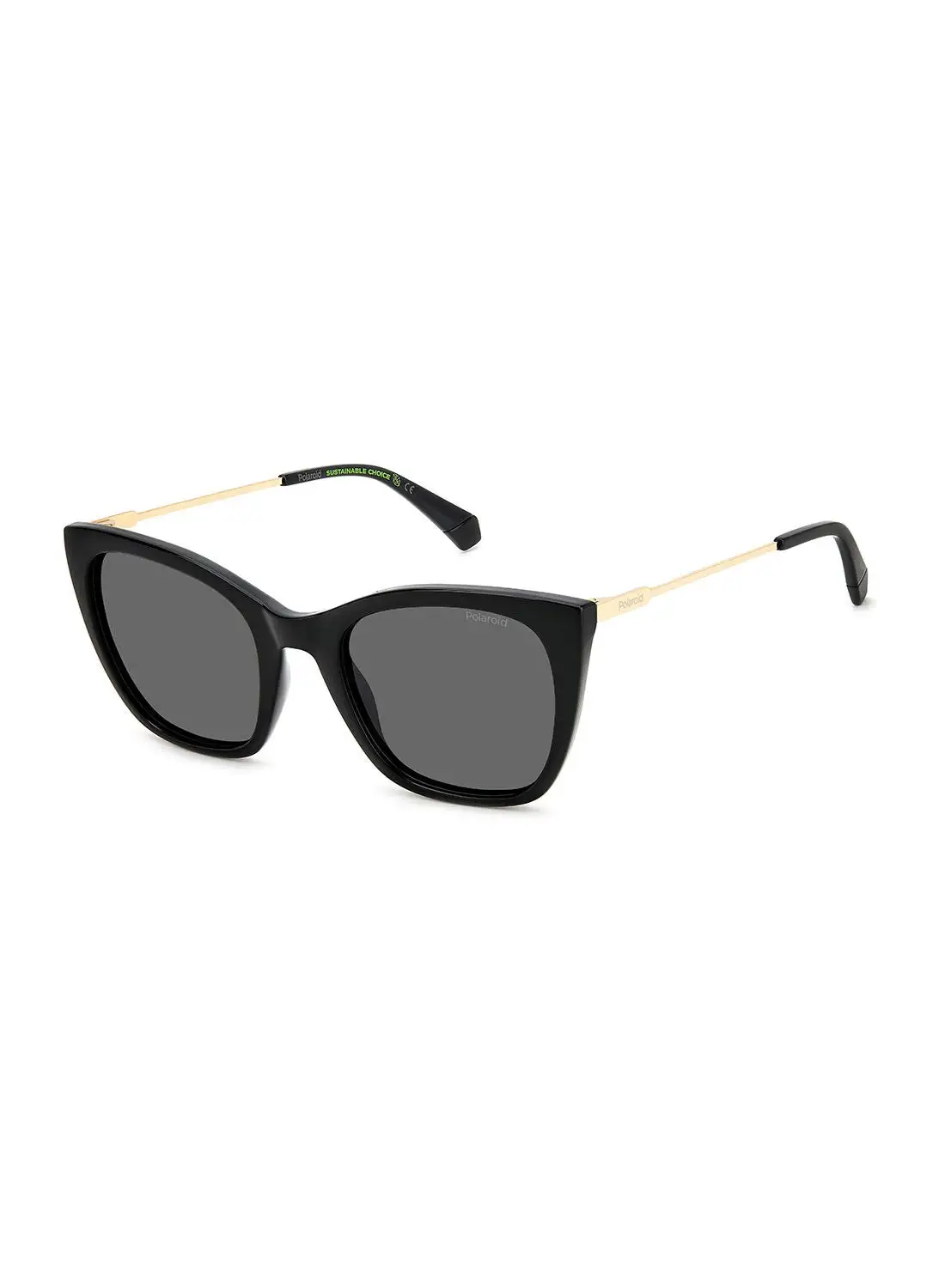 Polaroid Women's UV Protection Cat Eye Sunglasses - Pld 4144/S/X Black 52 - Lens Size: 52 Mm