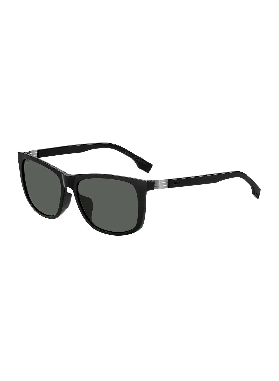 HUGO BOSS Men's Polarized Rectangular Sunglasses - Boss 1617/F/S Black Millimeter - Lens Size: 59 Mm