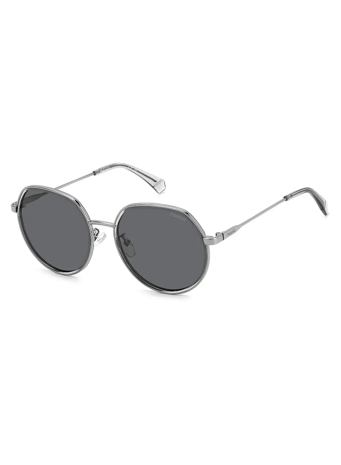 Polaroid Unisex Polarized Oval Sunglasses - Pld 4160/G/S/X Grey Millimeter - Lens Size: 55 Mm