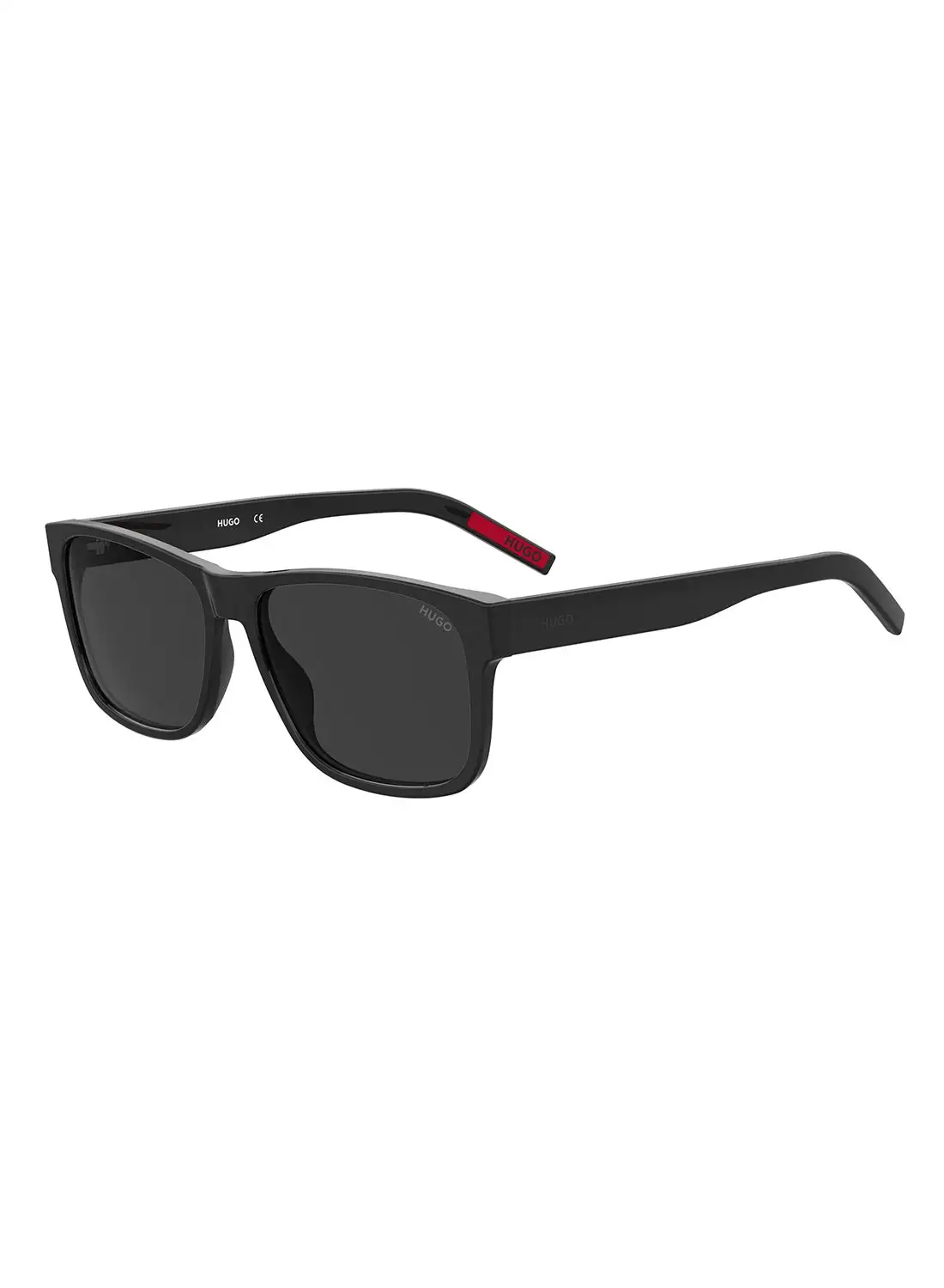 HUGO Men's UV Protection Rectangular Sunglasses - Hg 1260/S Black Millimeter - Lens Size: 57 Mm