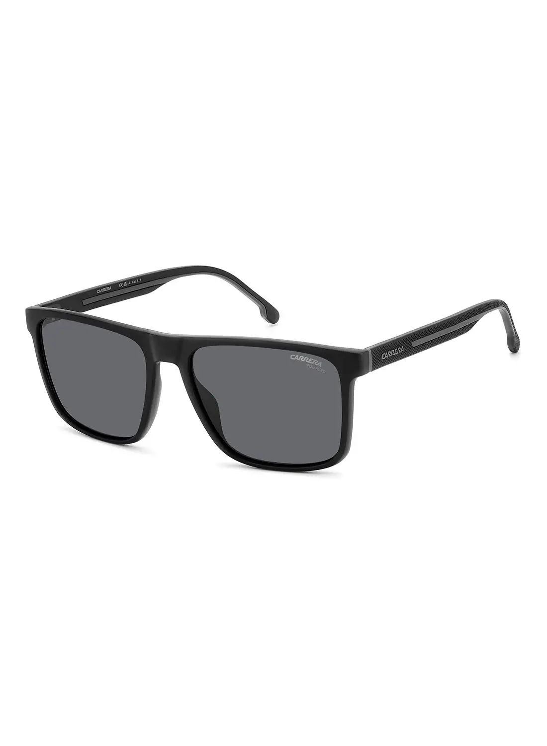 Carrera Men's Polarized Rectangular Sunglasses - Carrera 8064/S Black Millimeter - Lens Size: 57 Mm