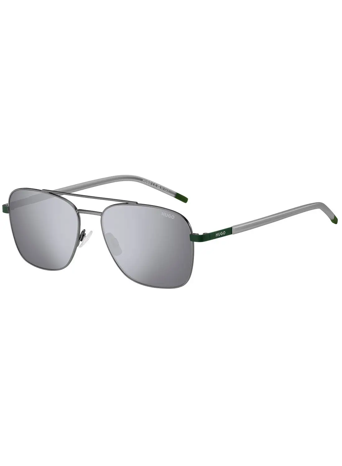 HUGO Men's UV Protection Rectangular Sunglasses - Hg 1269/S Grey Millimeter - Lens Size: 57 Mm
