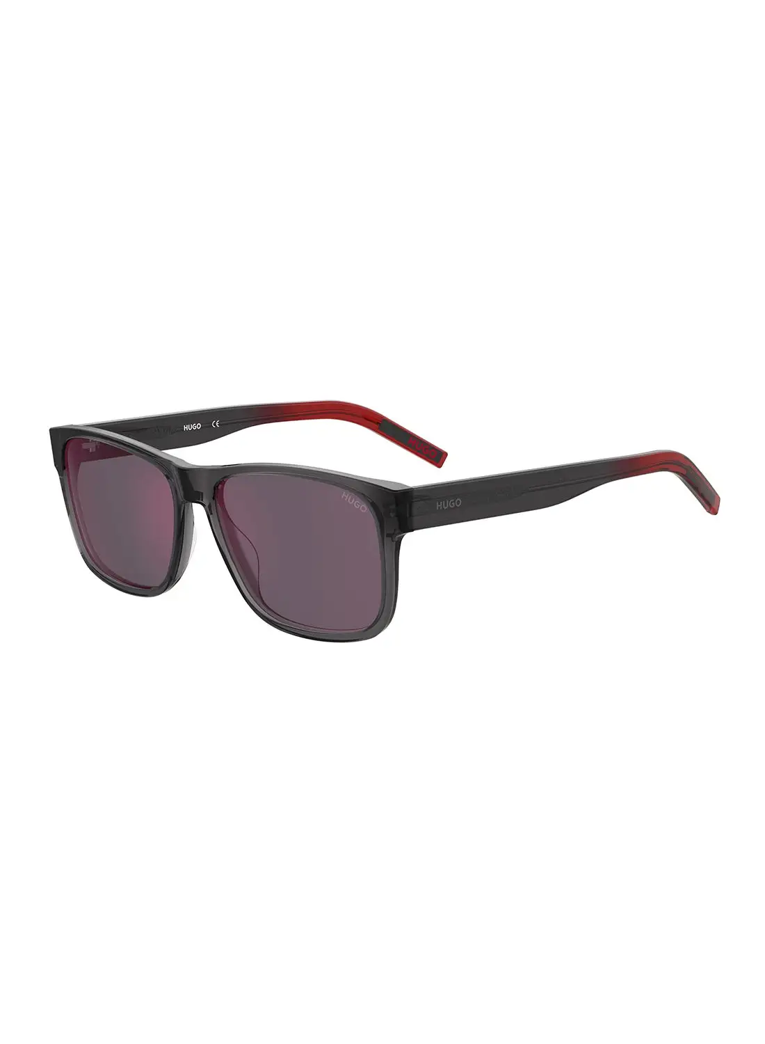 HUGO Men's UV Protection Rectangular Sunglasses - Hg 1260/S Grey Millimeter - Lens Size: 57 Mm