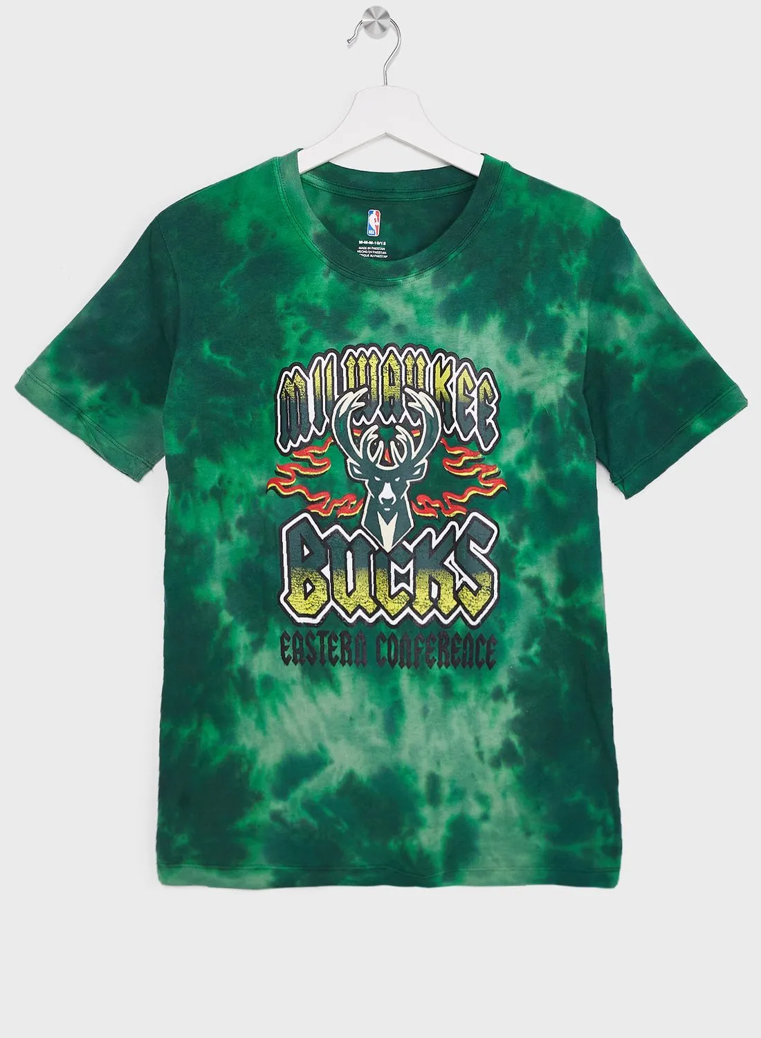 NBA Milwaukee Bucks  School Of Rock Bleach Out T-Shirt