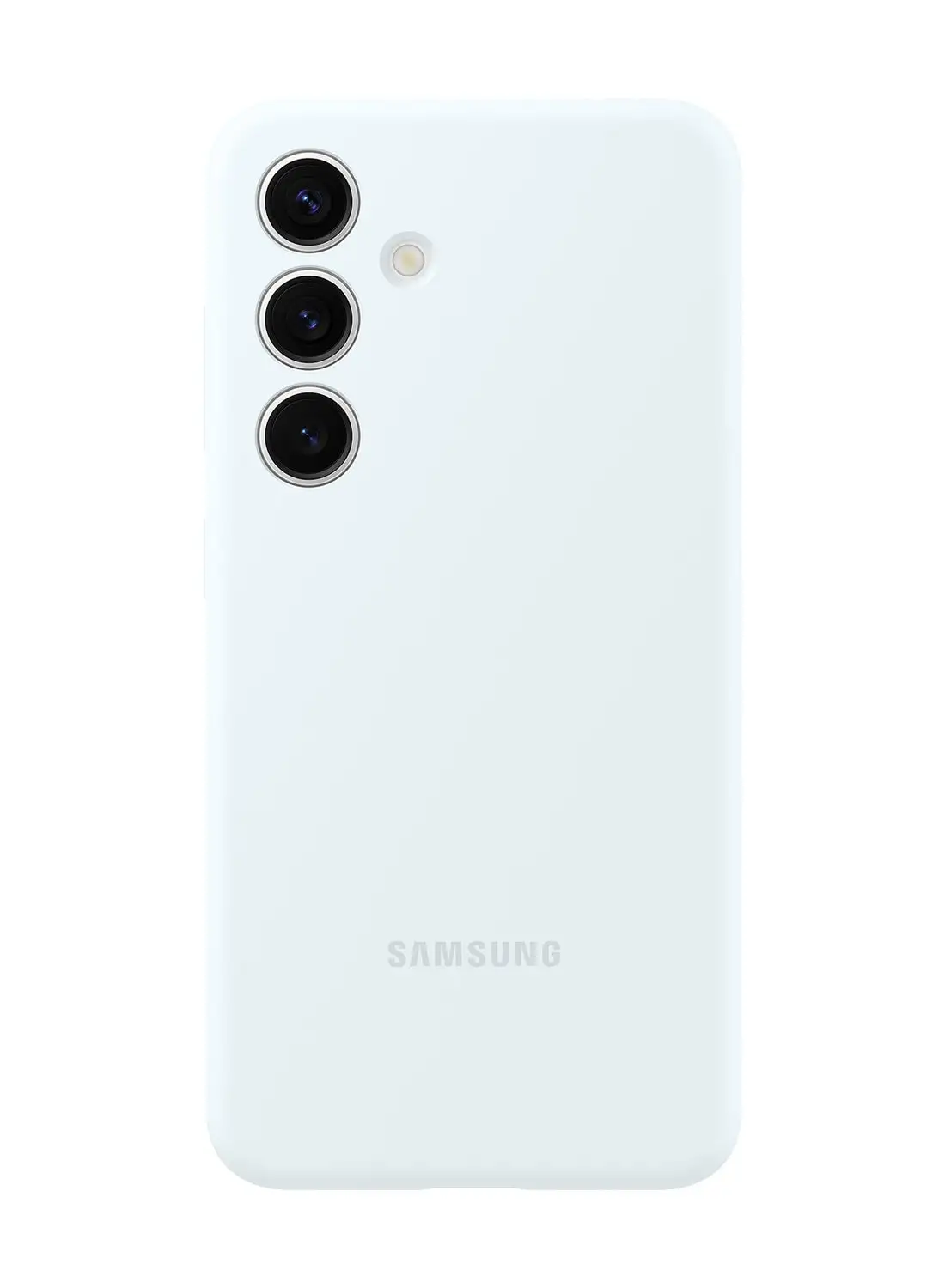 حافظة سيليكون لهاتف سامسونج جالاكسي S24+ باللون الأبيض