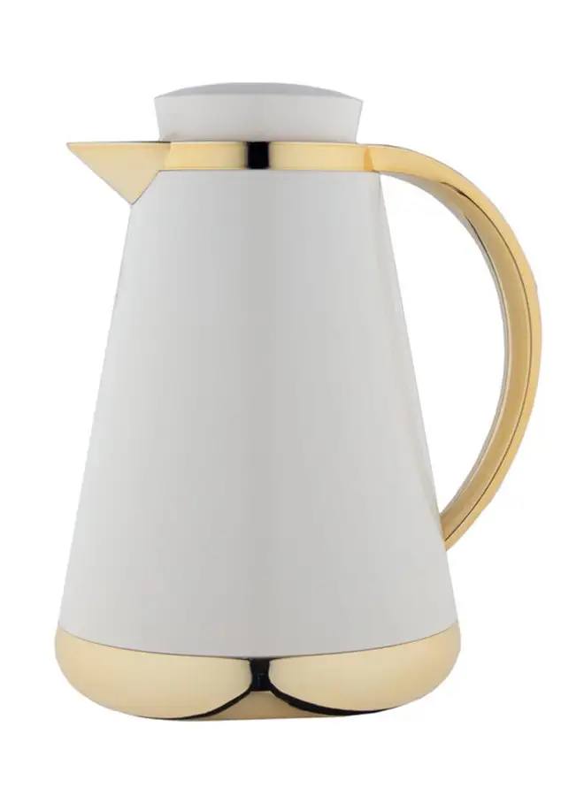 Alsaif Hala Coffee And Tea Vacuum Flask   0.75 Liter Ivory/Gold