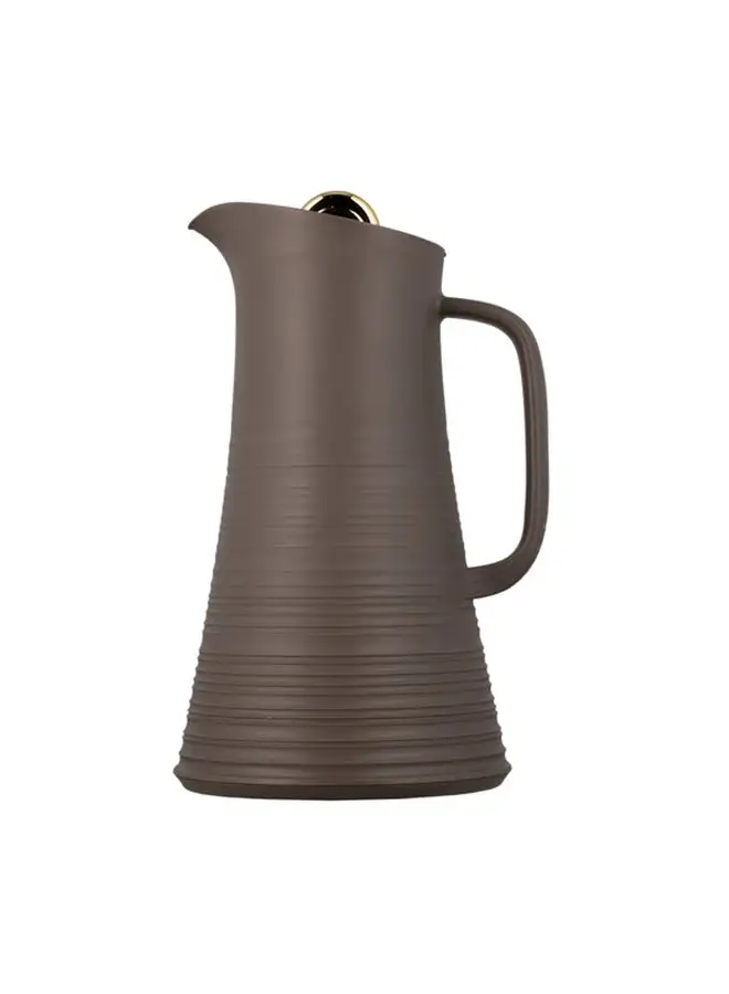 Alsaif Deva  Coffee And Tea Vacuum Flask   1.0 Liter   Brown/Gold