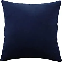 In house dark blue velvet decorative solid filled cushion, 45 * 45 centimeter