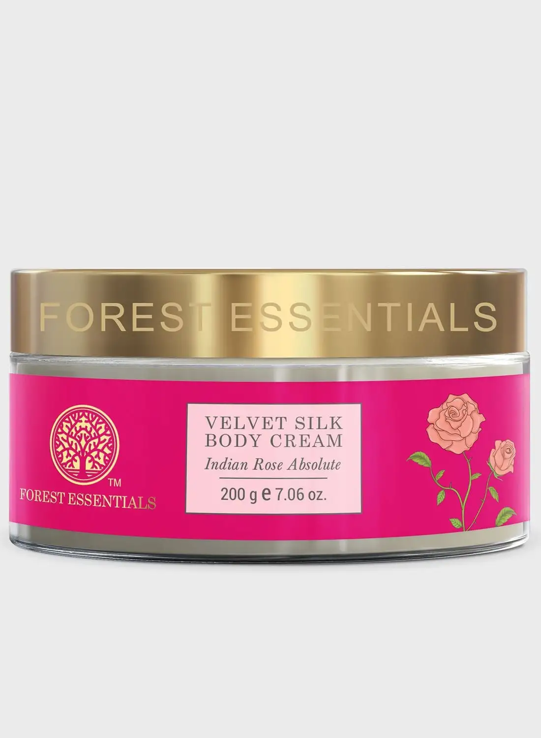 Forest Essentials Silk Velvet Body Cream Indian Rose Absolute