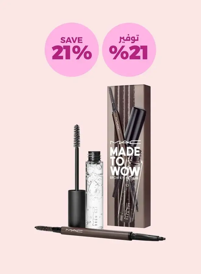 MAC Cosmetics Made To Wow Brow Kit: Medium, Savings 21%