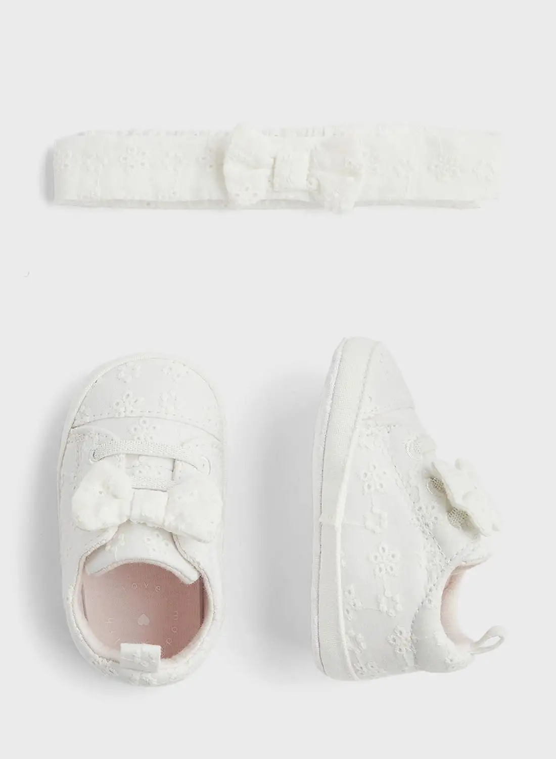 mothercare Infant Low Top Sneakers With Headband