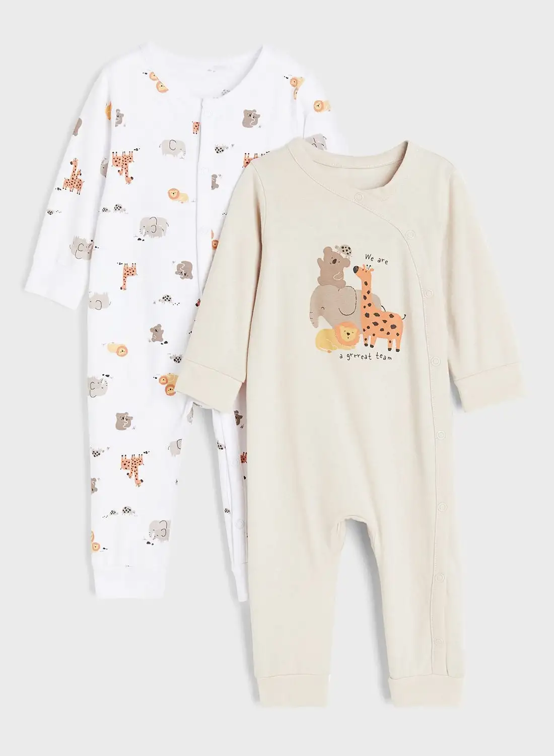مجموعة ملابس نوم مطبوعة للأطفال من H&M مكونة من قطعتين