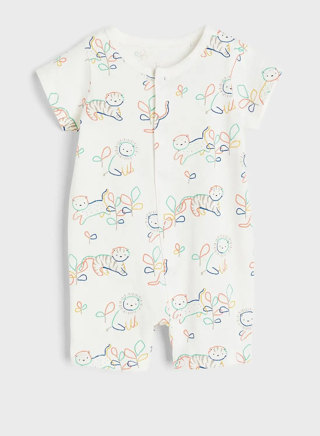 ملابس نوم بأزرار سفلية مطبوعة للأطفال من H&M