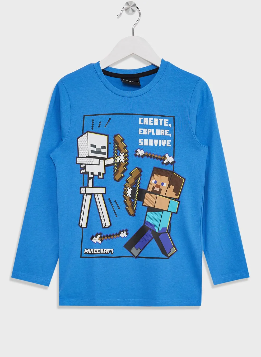 MINECRAFT Minecraft Boys Printed Long Sleeve T-Shirt