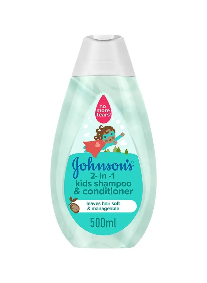 Johnson's 2-in-1 Kids Shampoo And Conditioner, 500 ml