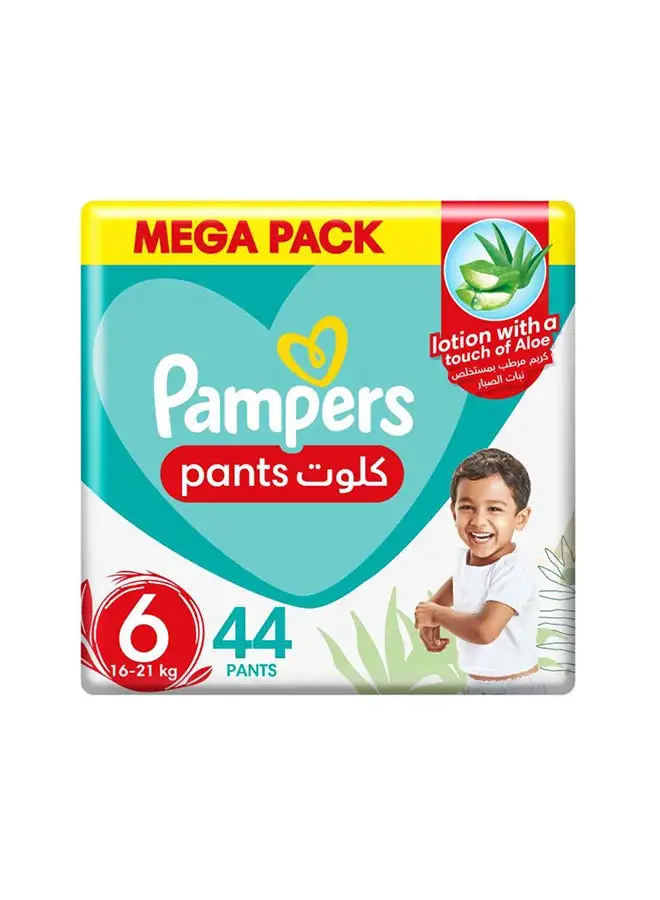 Pampers Aloe Vera Pants Diapers Size 6 Mega Pack 44 Count