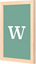 LOWHA White W letter Wall Art with Pan Wood framed Ready to hang for home, bed room, office living room Home decor hand made wooden color 23 x 33cm By LOWHA