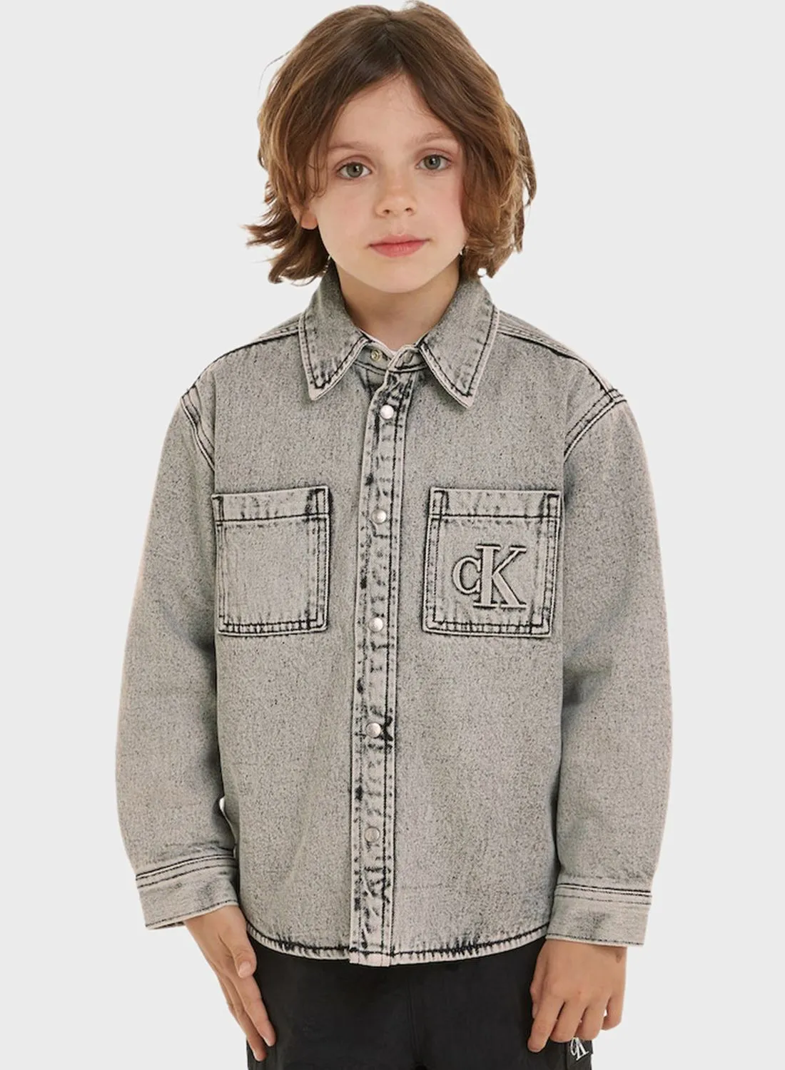 Calvin Klein Jeans Kids Pocket Detail Denim Jacket