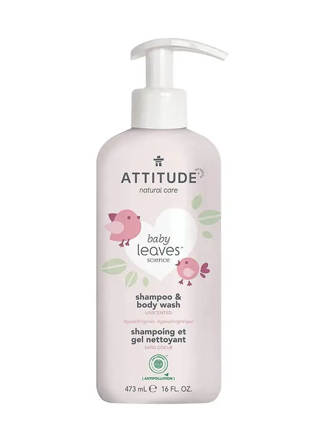 Attitude 2 In 1 Baby Leaves Shampoo And Body Wash, 473 ML