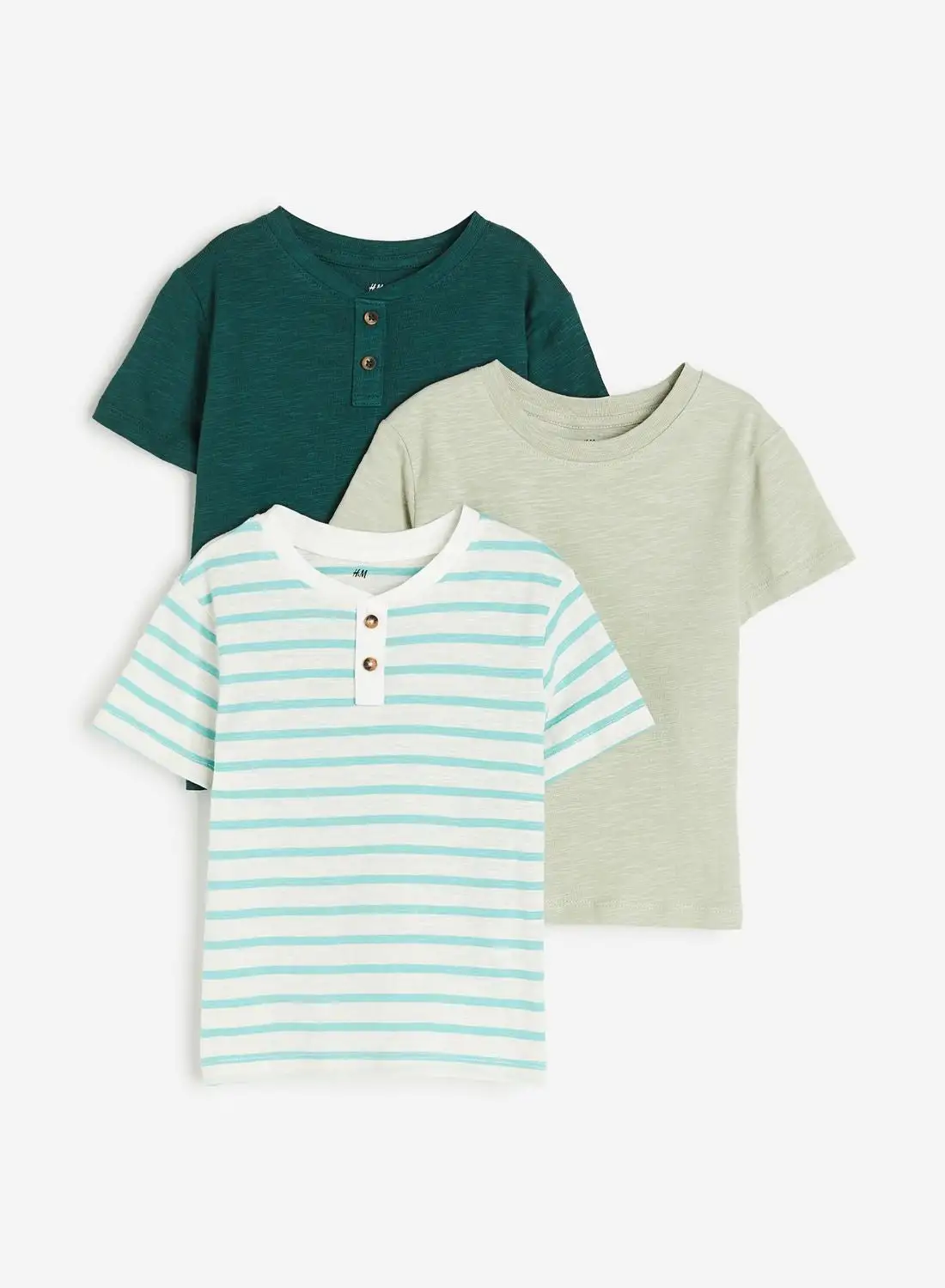 مجموعة من 3 قمصان جيرسي للأطفال من H&M