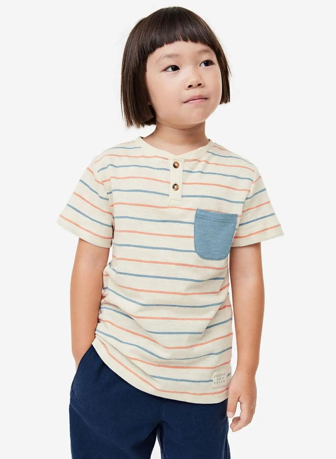 H&M Kids Short-Sleeved Henley T-Shirt