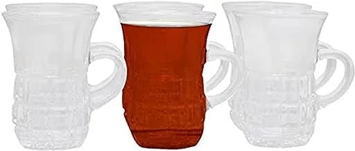Alsaif Gallery 6 Piece Hand Glass Tea Pail Set