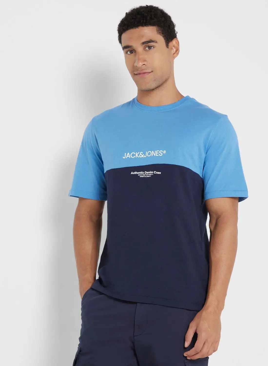 JACK & JONES Colour Block Crew Neck T-Shirt