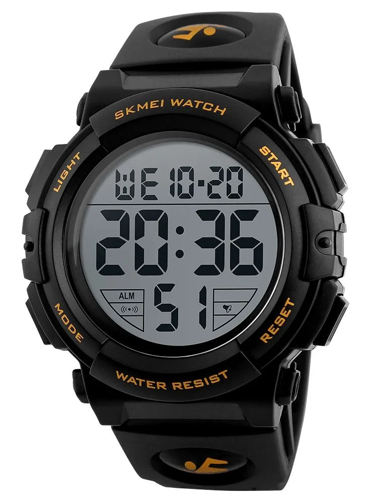 SKMEI Watches For Men Water Resistant Digital Sport Wrist Watch 1258 - 50 mm - Black