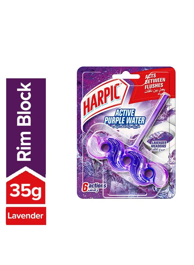 Harpic Lavender Toilet Rim Block Multicolour 35grams