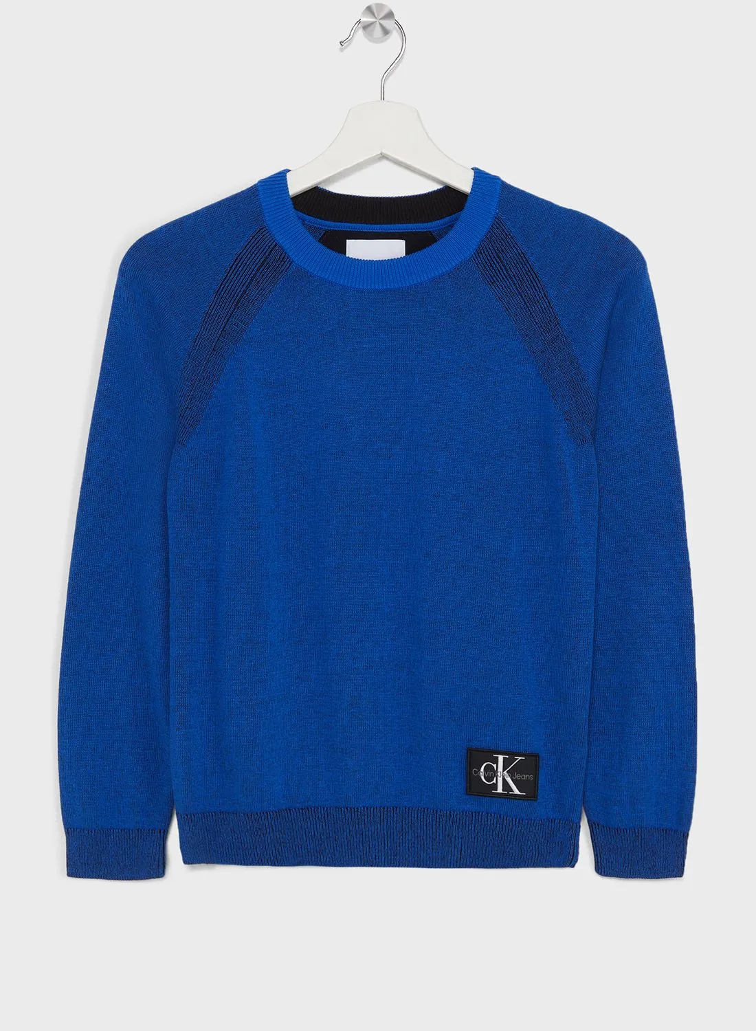 Calvin Klein Jeans Kids Dual Toned Logo Sweater