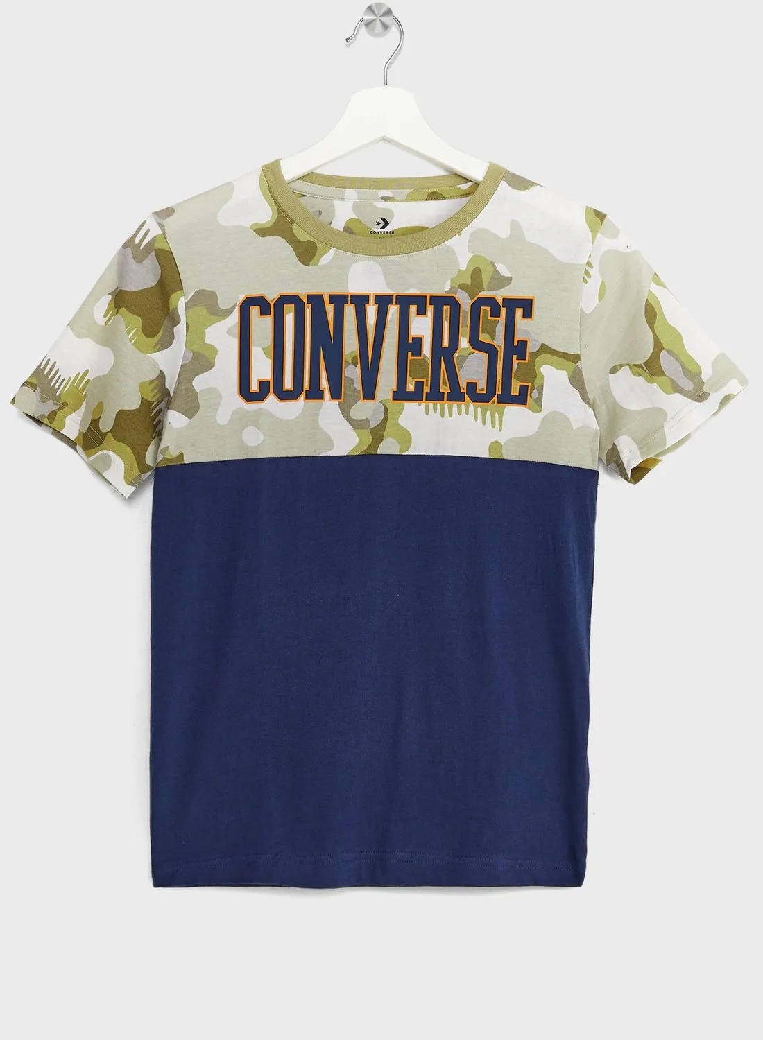 CONVERSE Youth Color Block Camo T-Shirt