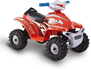 Roll Play Mini Quad 6-Volt Battery-Powered Ride-on, 2mph, Red/Black, 26611