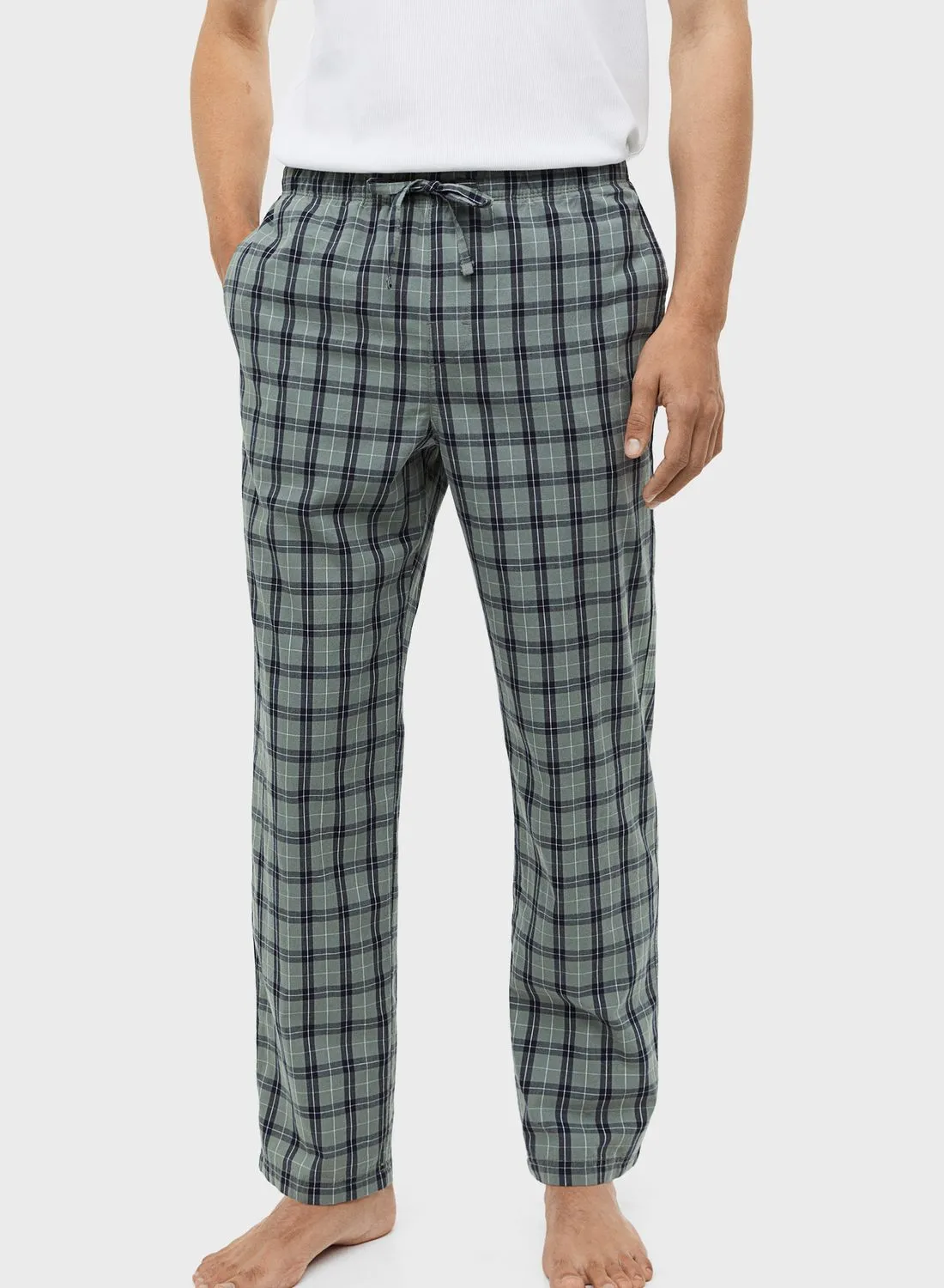H&M Checked Pyjama Bottoms