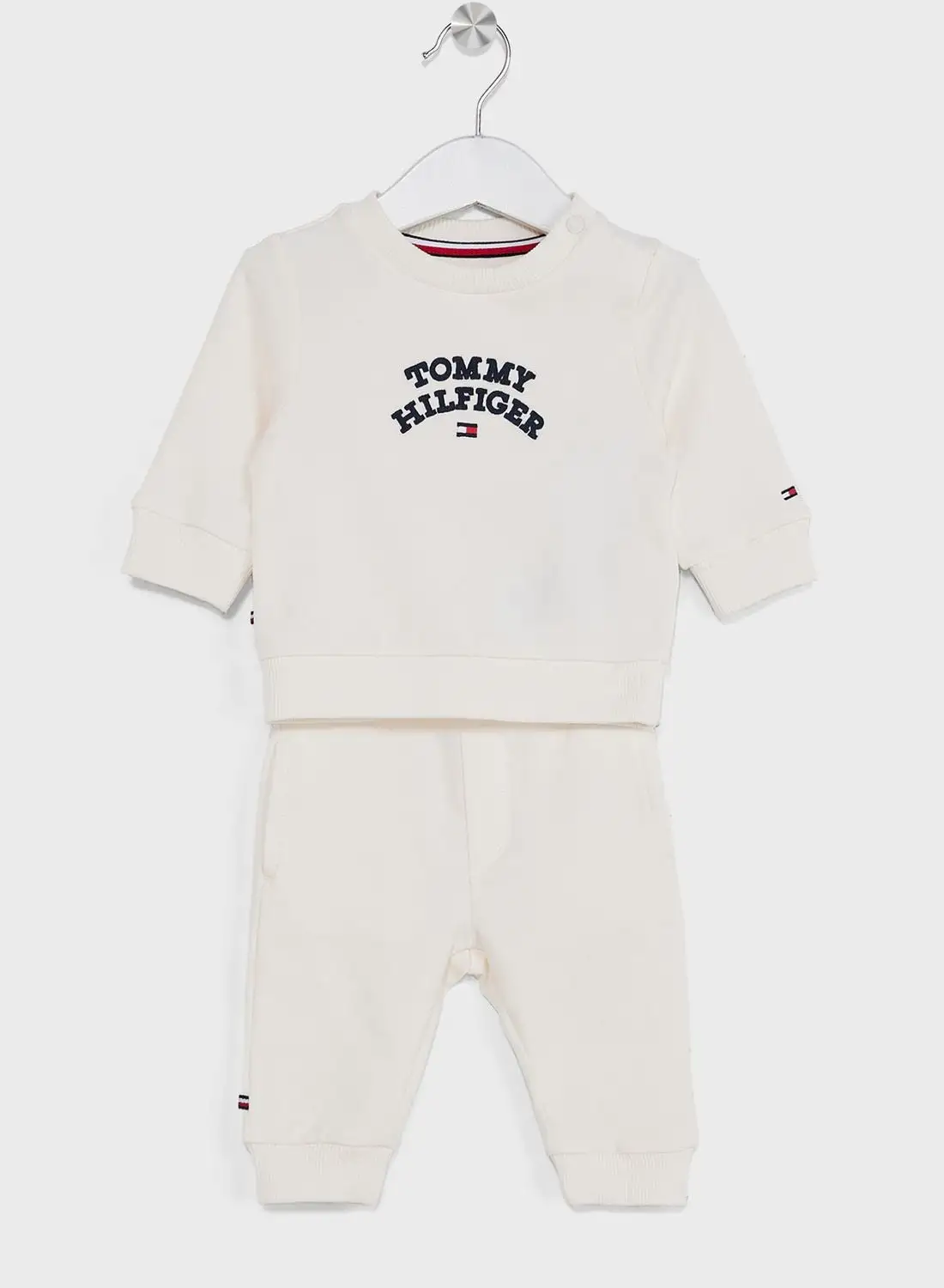 TOMMY HILFIGER Infant Logo Sweatshirt & Sweatpants Set
