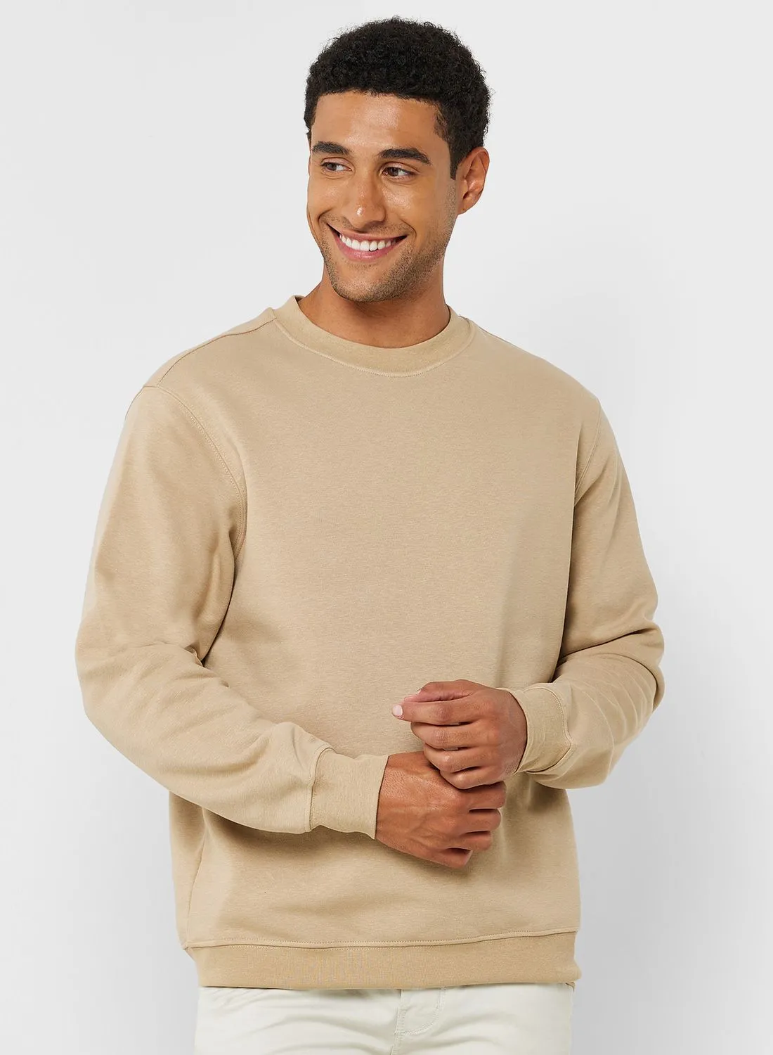 Mango Man Essential Crew Neck Sweatshirt