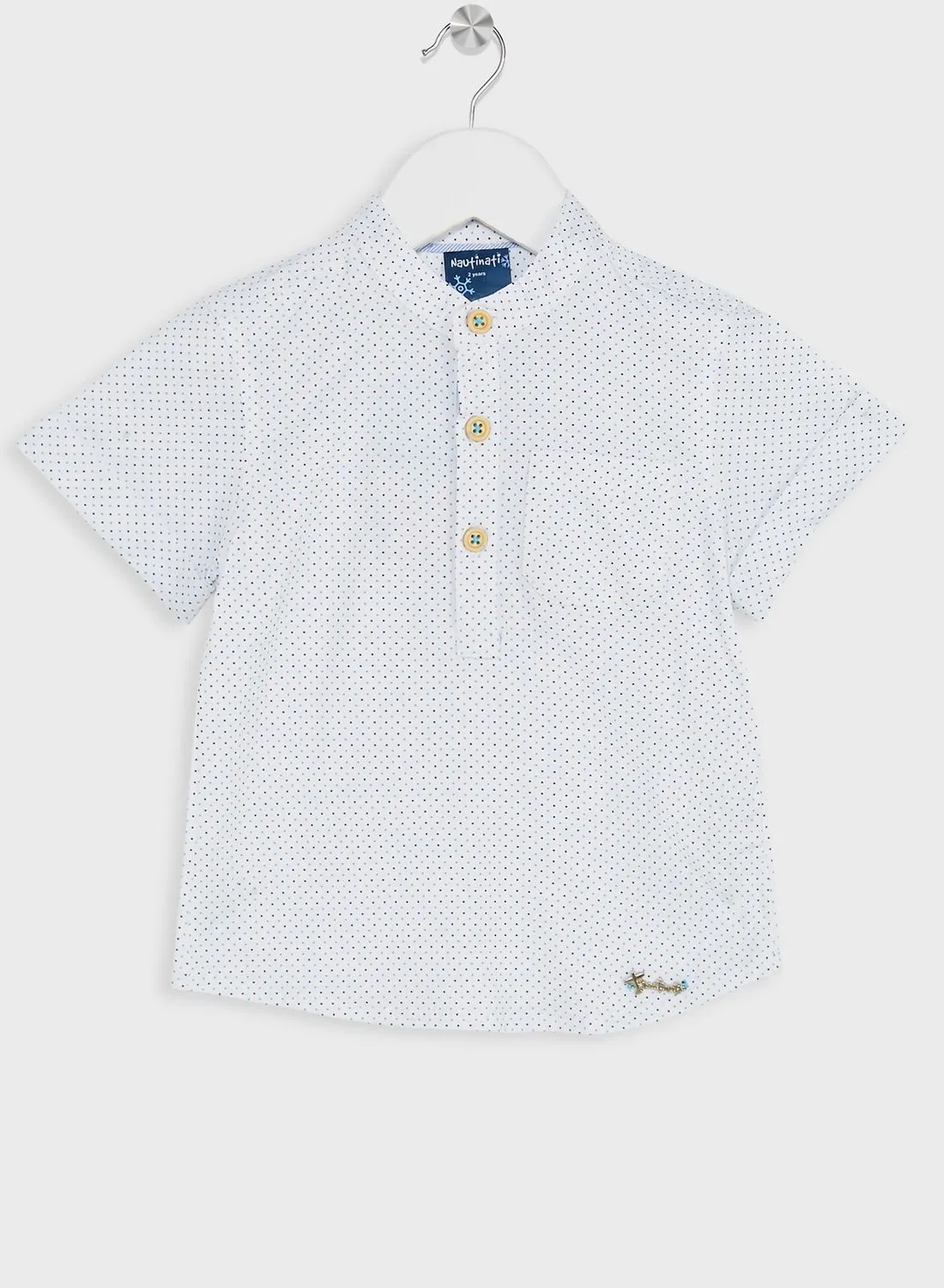 Nautinati Nauti Nati Boys White Standard Opaque Printed Casual Shirt