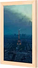 لووا برج إيفل ، لوحة جدارية باريسية مع مقلاة خشبية بإطار جاهز للتعليق للمنزل ، غرفة النوم ، غرفة المعيشة والمكتب ، ديكور المنزل مصنوع يدويًا ، لون خشبي 23 × 33 سم من LOWHA